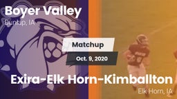 Matchup: Boyer Valley vs. Exira-Elk Horn-Kimballton 2020