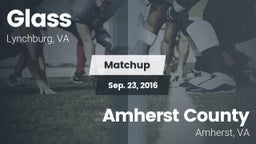 Matchup: Glass vs. Amherst County  2016