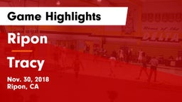 Ripon  vs Tracy  Game Highlights - Nov. 30, 2018