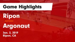 Ripon  vs Argonaut  Game Highlights - Jan. 2, 2019