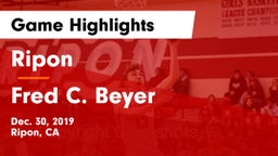 Ripon  vs Fred C. Beyer  Game Highlights - Dec. 30, 2019