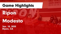 Ripon  vs Modesto  Game Highlights - Jan. 18, 2020