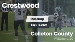 Matchup: Crestwood vs. Colleton County  2020