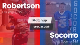 Matchup: Robertson vs. Socorro  2018