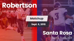 Matchup: Robertson vs. Santa Rosa  2019