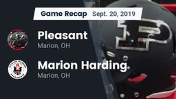 Recap: Pleasant  vs. Marion Harding  2019