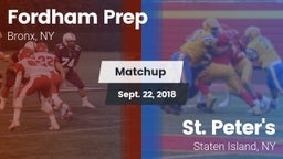 Matchup: Fordham Prep vs. St. Peter's  2018