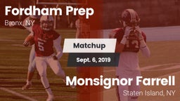 Matchup: Fordham Prep vs. Monsignor Farrell  2019