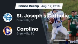 Recap: St. Joseph's Catholic  vs. Carolina  2018