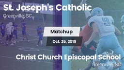 Matchup: St. Joseph's Catholi vs. Christ Church Episcopal School 2019
