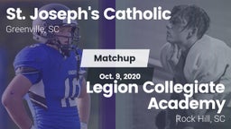 Matchup: St. Joseph's Catholi vs. Legion Collegiate Academy 2020