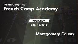 Matchup: French Camp Academy vs. Montgomery County  2016
