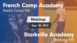 Matchup: French Camp Academy vs. Starkville Academy  2016