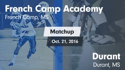 Matchup: French Camp Academy vs. Durant  2016