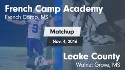 Matchup: French Camp Academy vs. Leake County  2016