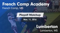 Matchup: French Camp Academy vs. Lumberton  2016