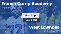 Matchup: French Camp Academy vs. West Lowndes  2019