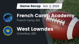 Recap: French Camp Academy  vs. West Lowndes  2020