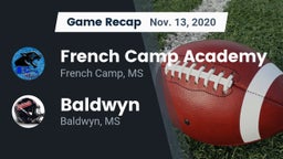 Recap: French Camp Academy  vs. Baldwyn  2020