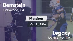 Matchup: Bernstein vs. Legacy  2016