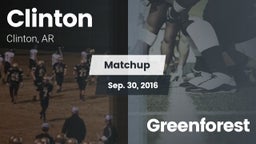Matchup: Clinton vs. Greenforest 2016