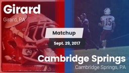 Matchup: Girard vs. Cambridge Springs  2017