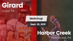 Matchup: Girard vs. Harbor Creek  2018