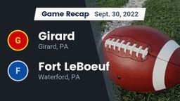 Recap: Girard  vs. Fort LeBoeuf  2022