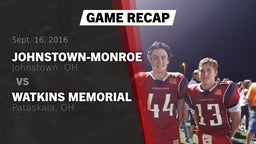 Recap: Johnstown-Monroe  vs. Watkins Memorial  2016