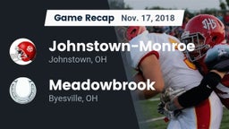 Recap: Johnstown-Monroe  vs. Meadowbrook  2018