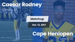 Matchup: Caesar Rodney High vs. Cape Henlopen  2017