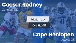 Matchup: Caesar Rodney vs. Cape Henlopen  2018