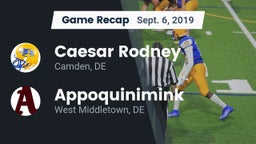 Recap: Caesar Rodney  vs. Appoquinimink  2019