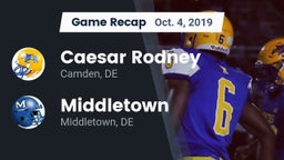 Recap: Caesar Rodney  vs. Middletown  2019