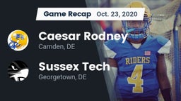 Recap: Caesar Rodney  vs. Sussex Tech  2020