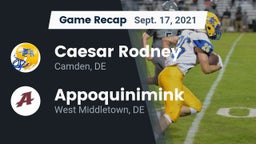 Recap: Caesar Rodney  vs. Appoquinimink  2021