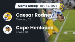Recap: Caesar Rodney  vs. Cape Henlopen  2021