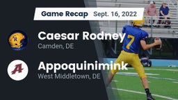 Recap: Caesar Rodney  vs. Appoquinimink  2022