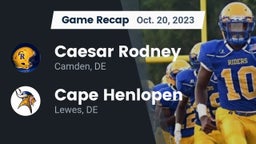 Recap: Caesar Rodney  vs. Cape Henlopen  2023