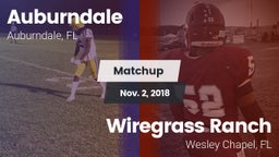 Matchup: Auburndale High vs. Wiregrass Ranch  2018