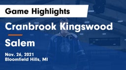 Cranbrook Kingswood  vs Salem  Game Highlights - Nov. 26, 2021