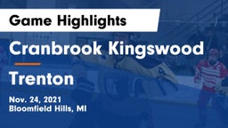 Cranbrook Kingswood  vs Trenton  Game Highlights - Nov. 24, 2021