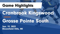 Cranbrook Kingswood  vs Grosse Pointe South  Game Highlights - Jan. 19, 2023