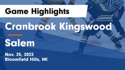 Cranbrook Kingswood  vs Salem  Game Highlights - Nov. 25, 2023