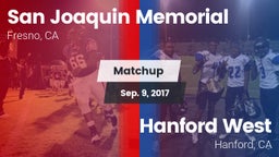 Matchup: San Joaquin Memorial vs. Hanford West  2017