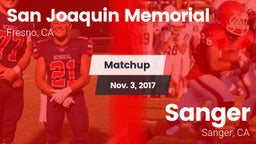Matchup: San Joaquin Memorial vs. Sanger  2017