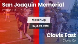 Matchup: San Joaquin Memorial vs. Clovis East  2019