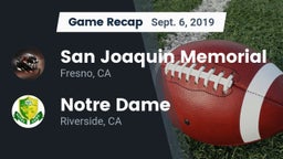 Recap: San Joaquin Memorial  vs. Notre Dame  2019