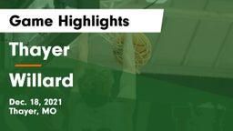 Thayer  vs Willard  Game Highlights - Dec. 18, 2021