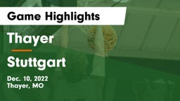 Thayer  vs Stuttgart  Game Highlights - Dec. 10, 2022